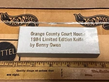 Clark Cutlery Paoli Indiana Orange County Court House Anniversary Knife 1/1000