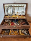 Costume Jewelry Lot Vintage  Mixed  43 pieces in vintage box