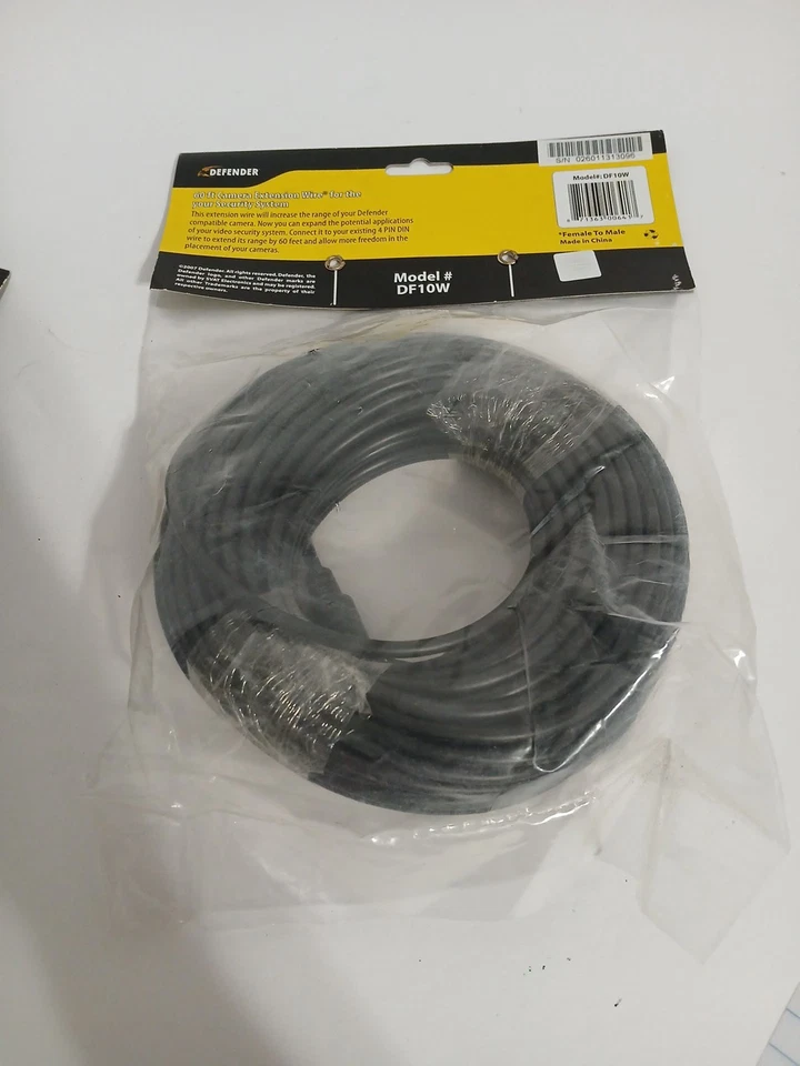 Defender DF10W 60 FT Security Camera Extension Cable BUNDLE OF 3 NEW - Image 4 of 4