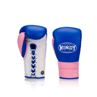 Windy Elite Leder Lace Boxhandschuhe Muay Thai Sparring Gloves Schnürhandschuhe