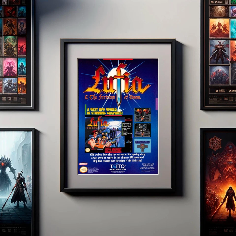Lufia The Fortress Of Doom 1994 videojuego retro anuncio impreso Taito Super Nintendo Foto 4 de 4