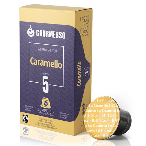 Caramelo Gourmesso - 50 cápsulas de café Nespresso compatible - $.45/vainas  justo Tra | eBay