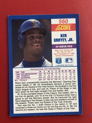 1990 Score Ken Griffey Jr #560 HOF | eBay
