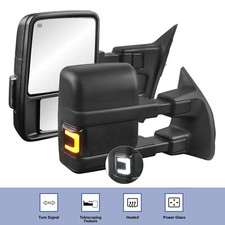 Pair Tow Mirrors For 1999-2016 Ford F250 F350 F450 F550 Super Duty Power Heated