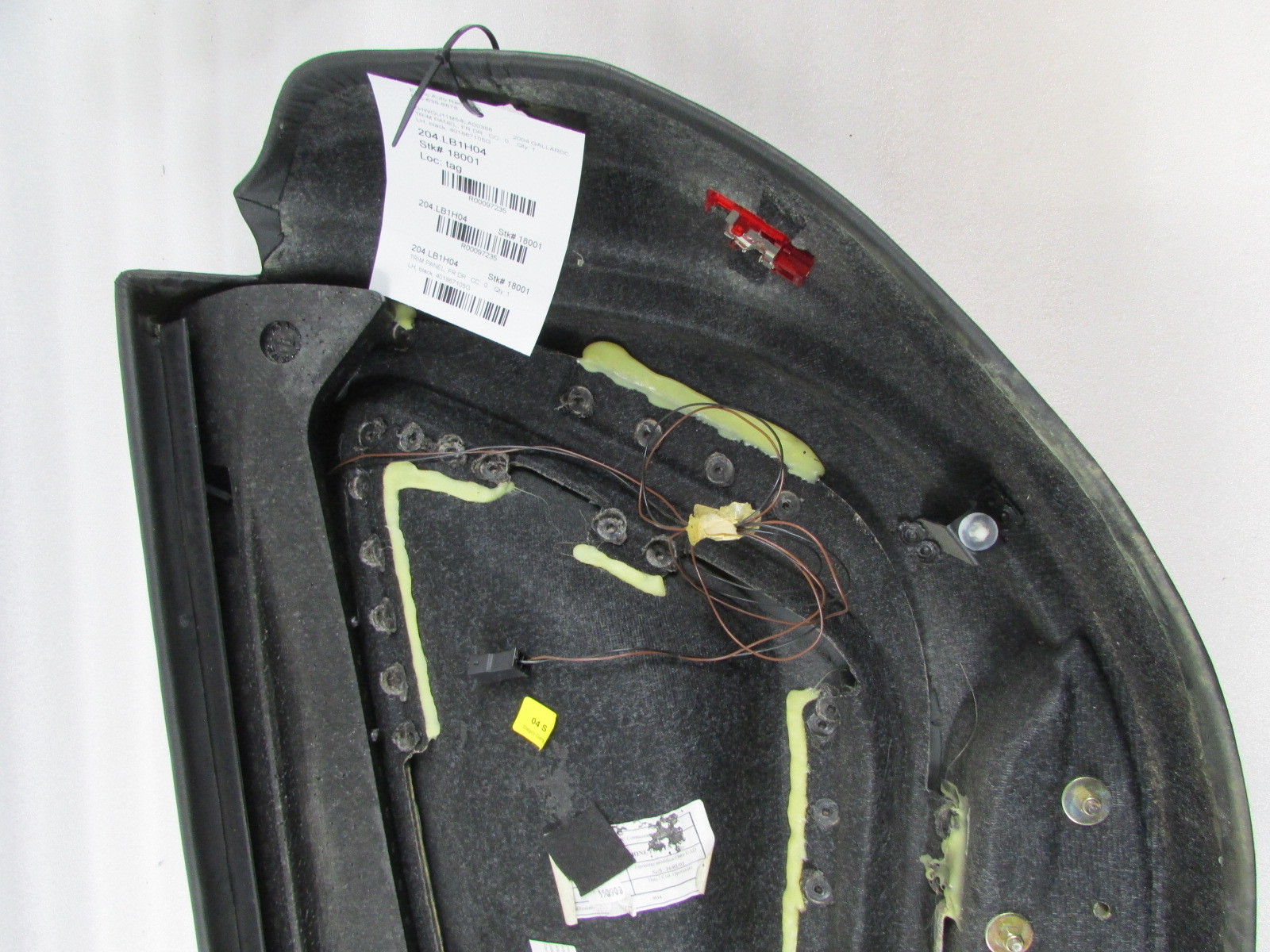 Lamborghini Gallardo, LH, Left Door Panel, Black, Used, P/N 401867105G