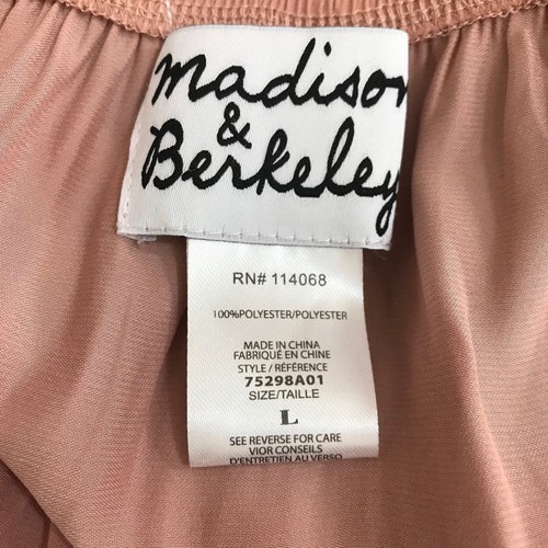 Madison & Berkeley Off The Shoulder Top Dusty Pink Boho Festival Peasant Sz L - Picture 9 of 10