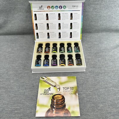 ARTNATURALS - 12 Essential Oil Set - 10ml Each 3 USED EXPIRED   G