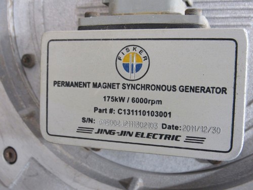 11-12 Fisker Karma 2012 Magnet Hybrid Synchronous Generator ;#6 - Picture 12 of 15