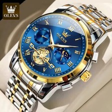Chronograph Herrenuhr Luxus Quarz Leuchtzeiger Edelstahl Armbanduhr Männer Uhr
