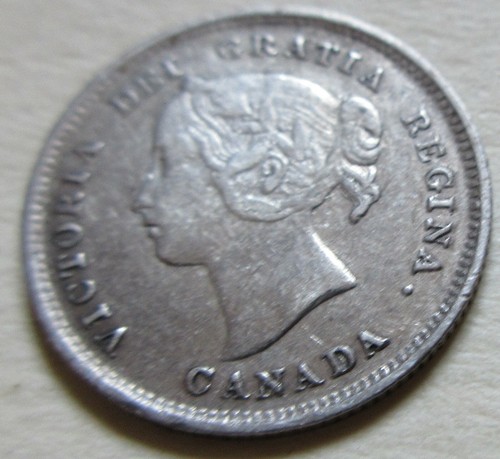 1896 Canada Silver Five Cents Coin. NICE GRADE (UJ29) - Picture 3 of 4