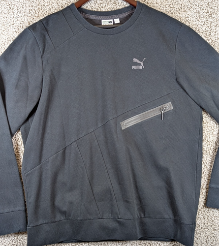 Puma Evo Future Suede Crew Neck Pullover Sweatshirt Herren XXL Schwarz Dry Cell