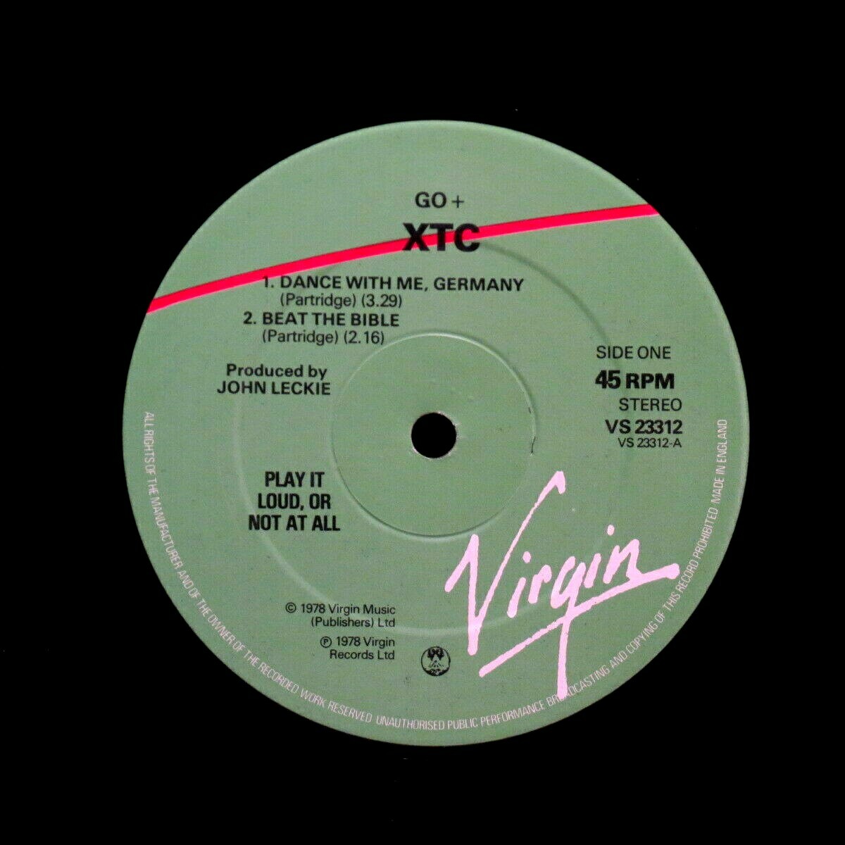 XTC ‎– Go 2 w/ Go+ 1978 1st UK Virgin LP + 12