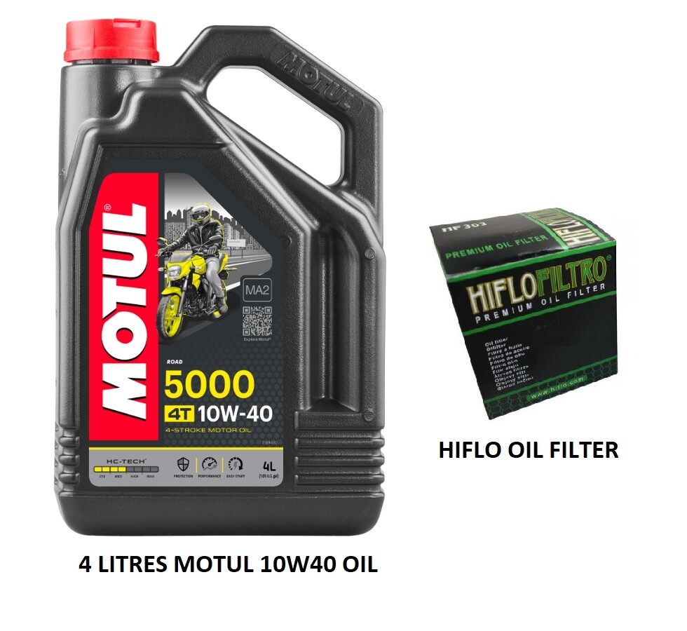 MOTUL 5000 Service Kit For Triumph Street Triple 765 RS (2017-2022) – Includes K&N Oil Filter