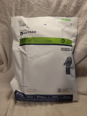 (2) Halyard 41734 XL AAMI Level 3 Aero Blue Performance Surgical Gown/other use.