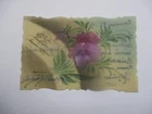 Old postcard fantasy glacoid painted pattern flowers happy new year wishes