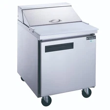 DUKERS DSP29-8-S1, 1-Door 29" SANDWICH PREP 8 OF 1/6 PANS ON TOP REFRIGERATOR