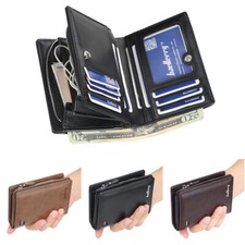 Men's Leather Wallet Bifold Convenient Credit Card Holder Purse Multi-card Slots