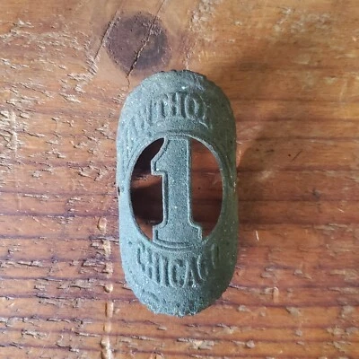 Antique Vintage TOC 1890's Hawthorne Number 1 Chicago Bicycle Badge - Image 1 of 4