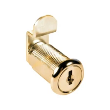 Compx National Cabinet Cam Lock 1-3/4" Cylinder, #c346 a Keyed Alike Brass
