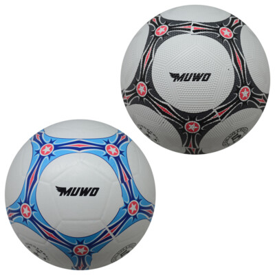 MUWO ''Topscorer'' Gummi-Fußball Sport Training Ball weiß rot blau neu