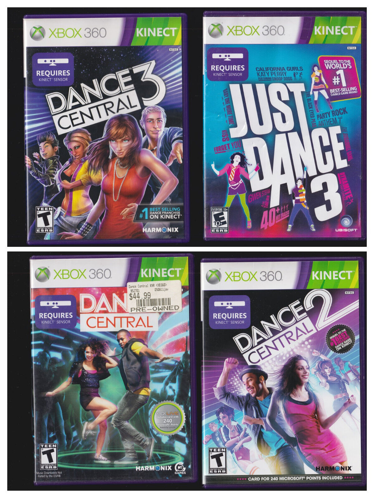 Kinect Adventures + Dance Central 3 Xbox 360 Jogos Original Mídia Física, Jogo de Videogame Microsoft Usado 94814423