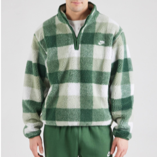 New Nike Mens 1/2 Zip Pullover Sherpa Jacket Size S FZ0896-323