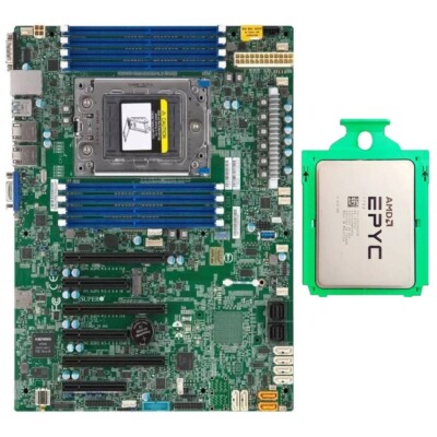 Supermicro H11SSL-i SP3 Motherboard + AMD EPYC 7702 2.0GHz CPU Processor Combos