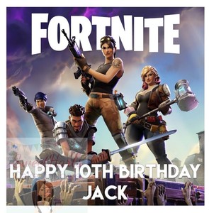 Fortnite Cake Topper Personalised Edible Printed Icing 7 5 Inches - image is loading fortnite cake topper personalised edible printed icing 7