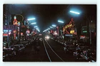 Neon Signs Night Street View Ciudad Juarez Chihuahua Mexico Vintage Postcard D4