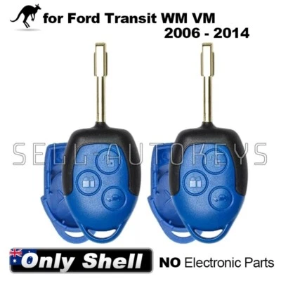 2 Suitable for Ford Transit WM VM 2006-2014 3 Btn Remote Key Shell Case Fob FO21 - image 1 of 4