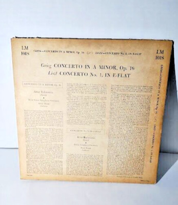 Concerto In A Minor, Op. 16 Concerto No. 1, In E-Flat VINYL RECORD LP 33 1/3