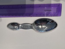 Rare Large Solid Silver Medicine or Campaign Spoon, Hallmarked london 1928.