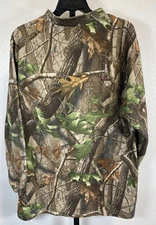 Mad Dog Gear Mens Long Sleeve Fleece Camo Shirt Sz L Undershirt Hunting