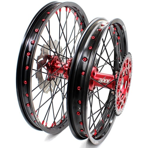 Kit de discos de bujes de rueda radios KKE 21-18 para bicicleta de tierra para HONDA XR650R 2000-2008 - Imagen 2 de 15