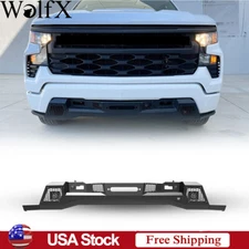 Front Bumper Replacement for 2022-2025 Chevrolet Silverado 1500  Steel Black 
