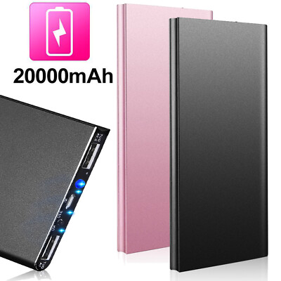 20000mAh USB Portable Charger Slim Power Bank For Cell Phone External  Battery US