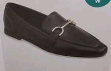 Women's Laurel Wide Width Loafer Flats - A New Day Black 6