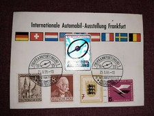 37. Internationale Automobilausstellung Frankfurt 29.9.1955 Deutsche Post Berlin
