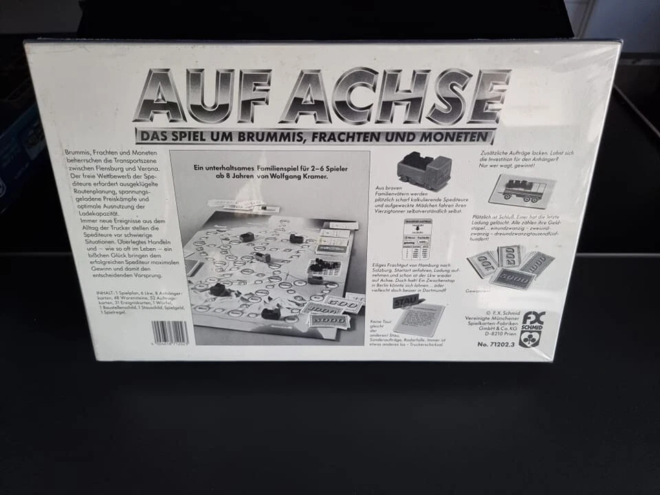 Auf Achse. Das Spiel um Brummis, Frachten und Moneten von 1986. Neu in Folie. - Bild 2 von 2