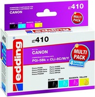 Edding Druckerpatrone EDD-410 - Multipack 4 - Schwarz, Cyan, Magenta, Gelb