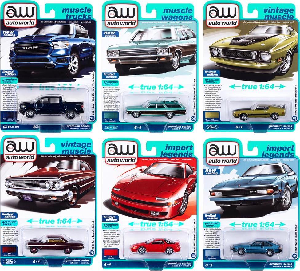 Auto World Premium 2023 Set A of 6 pieces Release 4 1/64 Diecast Model