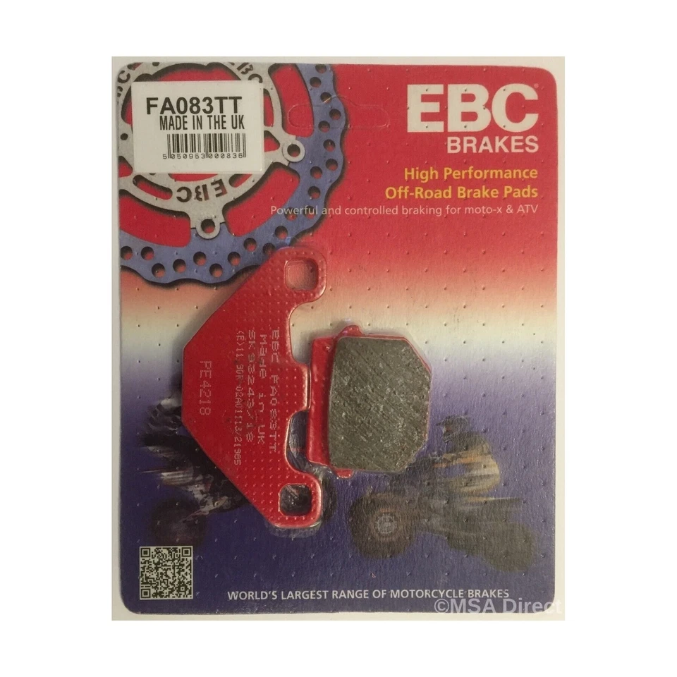 Pastillas de freno de disco delanteras de carbono EBC se adaptan a KAWASAKI AR50/AR80 (1981 a 1997) Foto 2 de 4