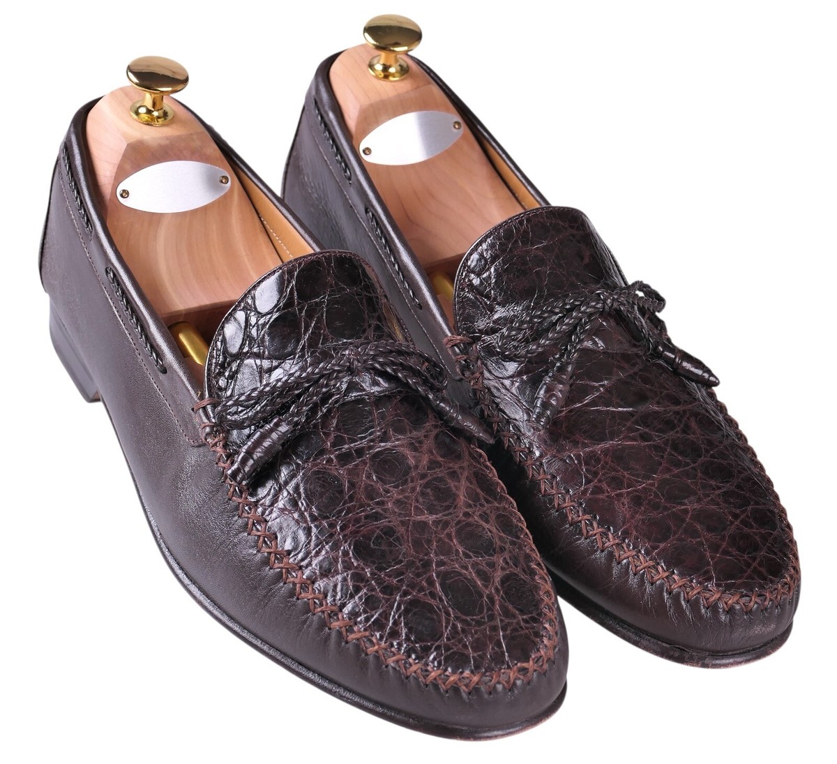 MEZLAN lizard skin brown slip-of loafers Mezlan Valletta Loafer Slip On Brown Leather Lizard Skin  main image 3