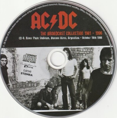 AC/DC◼️CD4タイトルセット AC/DC – The Broadcast Collection 1981 - 1996 4 CD Set