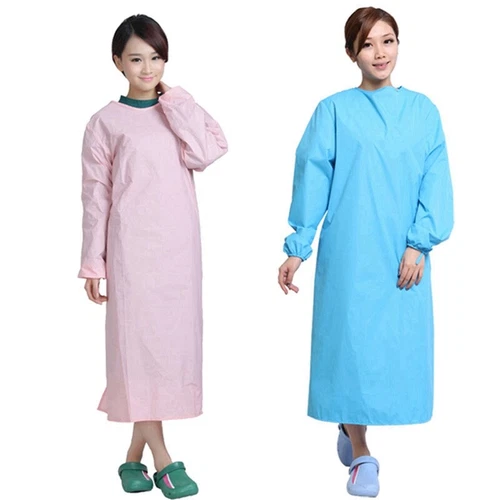 Long Medical Doctor Nurse Surgeon Isolation Coat Unisex Surgical Gown Reusable - Picture 4 of 14