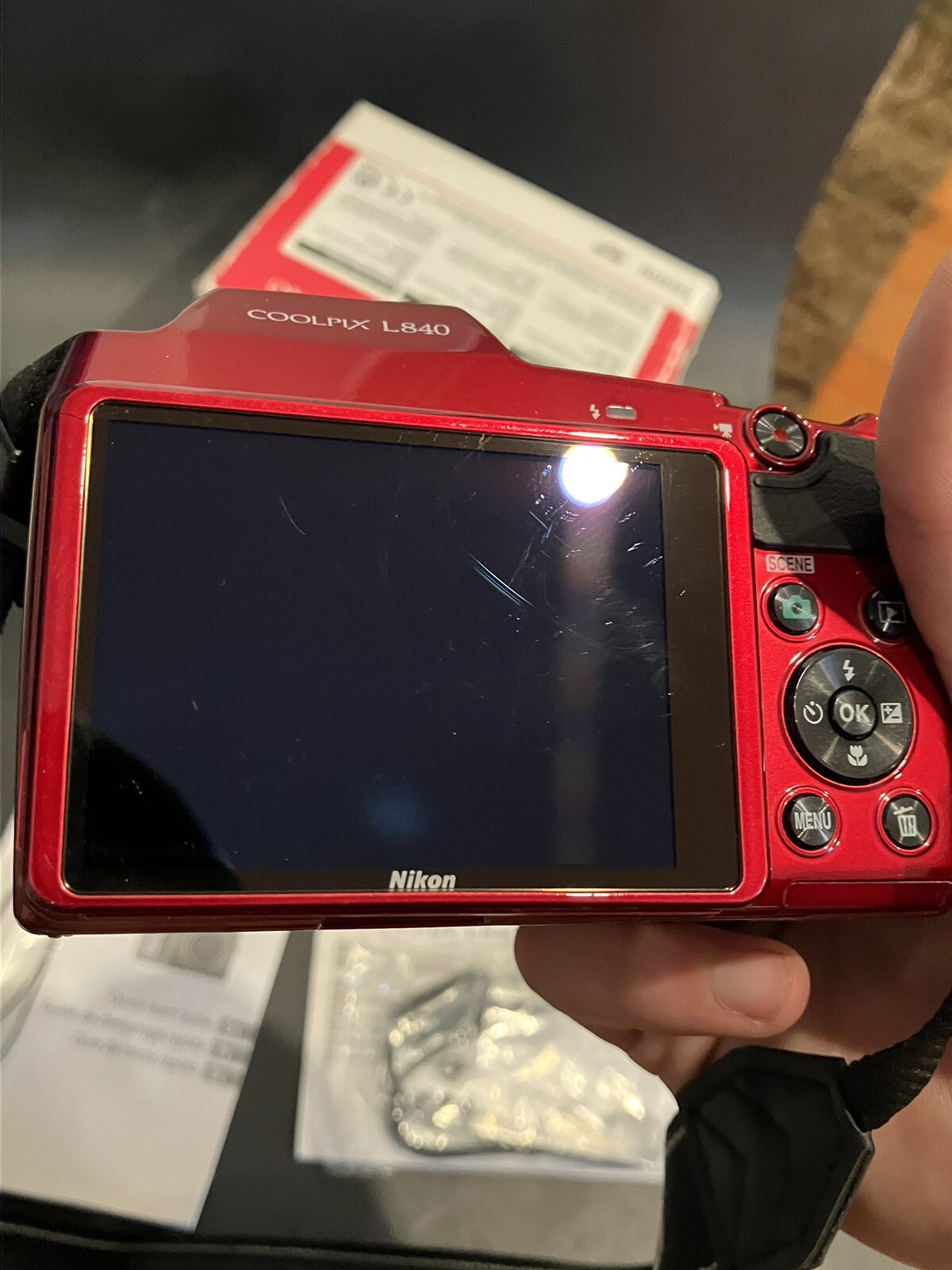 Red NIKON Coolpix L840 16.0MP Digital Camera/Video Recorder w Flip
