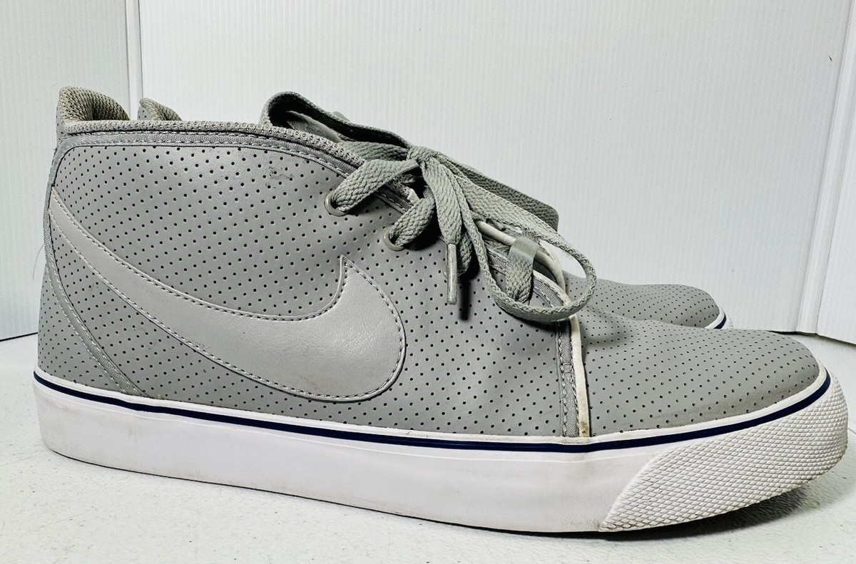 Nike Toki Grey Leather Chukka Style Mid Top Sneaker Mens 10 385444