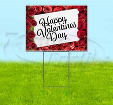 HAPPY VALENTINE'S DAY 18x24 Yard Sign WITH STAKE Corrugated Bandit USA ROMANTIC