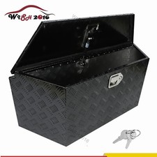 39x12x16.5 Aluminum Pickup Truck Bed 5 Bar Tread Pattern Truck Tool Box Black