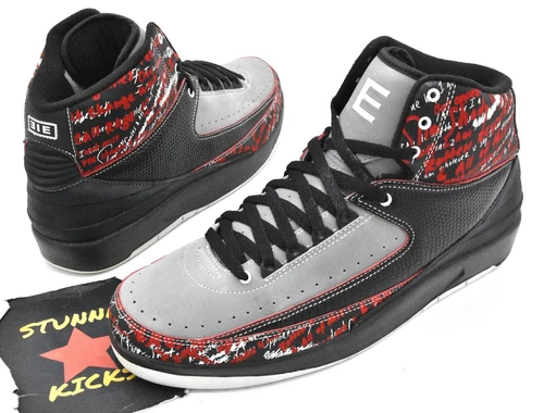 1of313🦄 RARE 2008 Nike Air Jordan 2 EMINEM size 11 GRAIL unc bred metallic bin